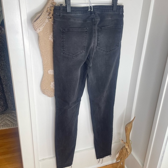 Long Tall Sally Charcoal Skinny Jeans NWOT Women’s 8 High Rise - Picture 5 of 7